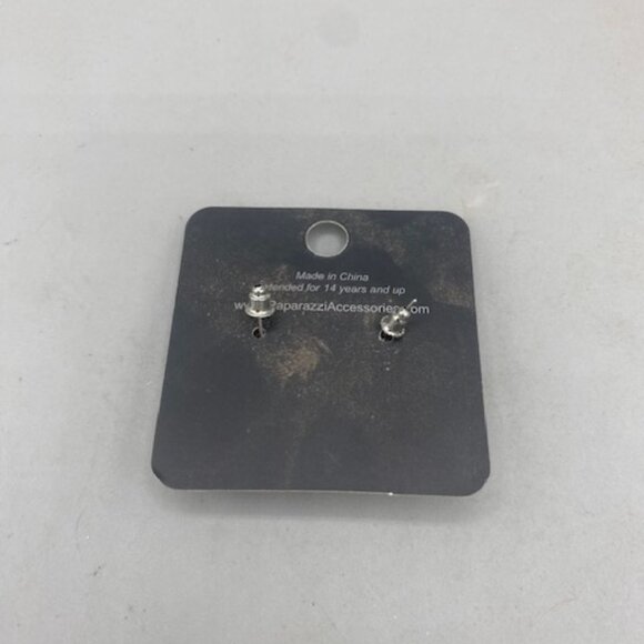 Paparazzi Daring Dazzle White Post Earrings - Picture 2 of 2